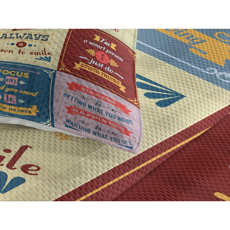 Modern & Contemporary Polyester Coverlet, Queen Bedspread + 2 Shams