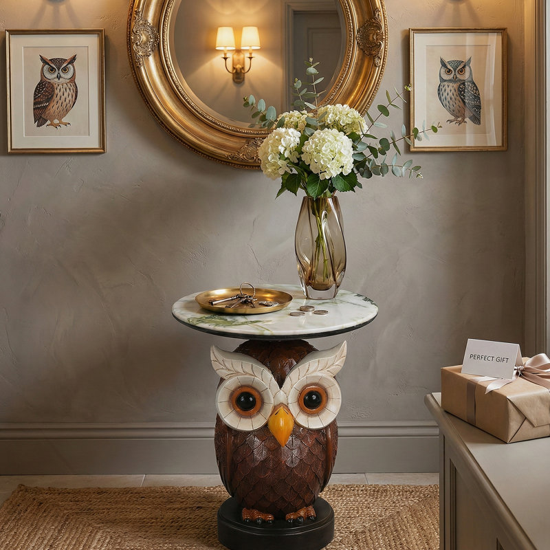 Table d'appoint hibou
