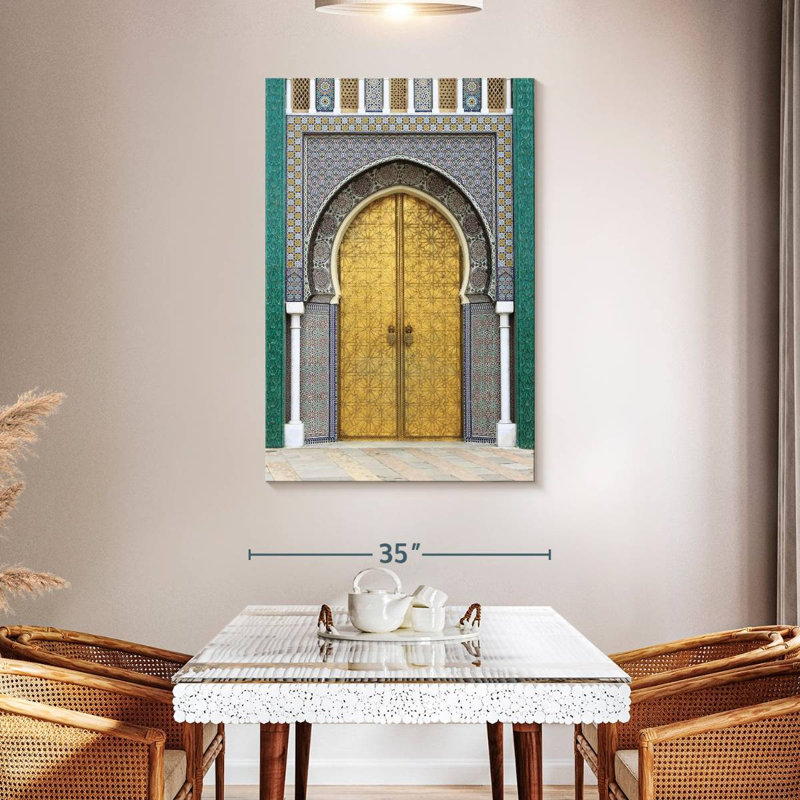 Lilie Royal Palace Doors In Fes, H 48 po x l 32 po