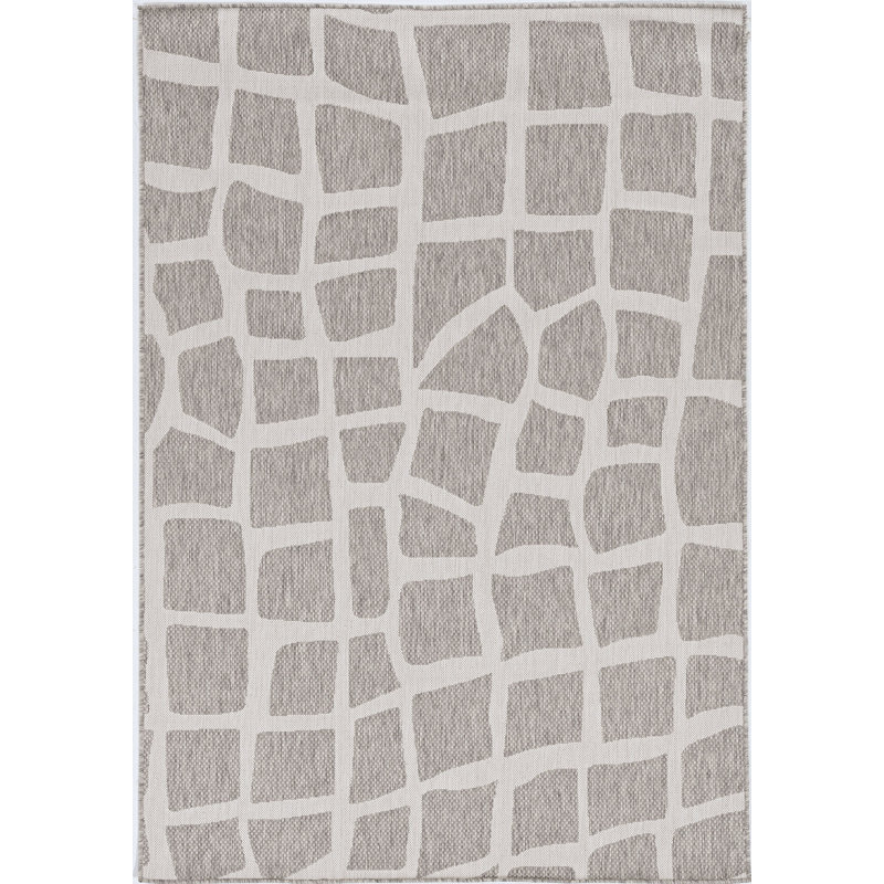 3' X 4' Ivory Or Grey Polypropylene Area Rug