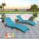 2-Piece Foldable "S"-Shaped Reclining Chaise Lounge Set With Adjustable Backrest And Foldable Rattan Coffee Table