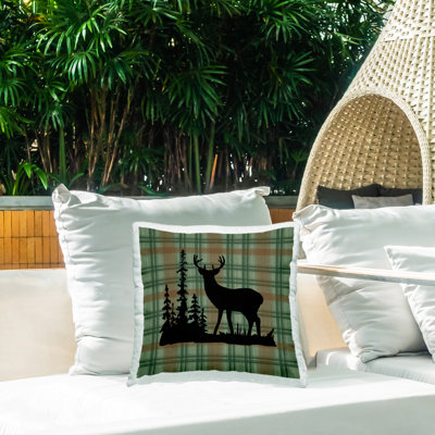 Coussin extérieur à imprimé alternatif Squares