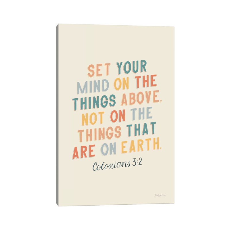 Bible Saying II by Becky Thorns - Wrapped Canvas Print, 20.32 cm H x 30.48 cm W