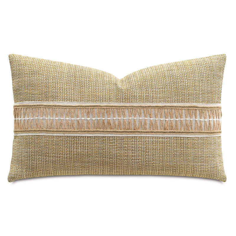 Oreiller décoratif en jute Ojai, H 13 po x l 22 po