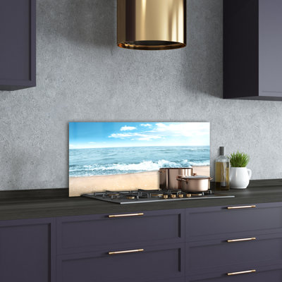 Beach 50cm x 100cm Glass Panel