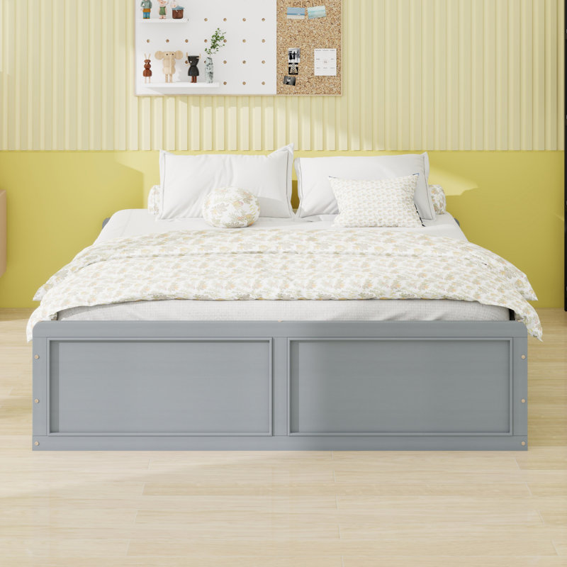 Structure de lit plateforme en bois avec 6 tiroirs