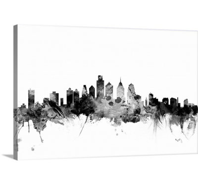 Francy Philadelphia Pennsylvania Skyline by Michael Tompsett - Print