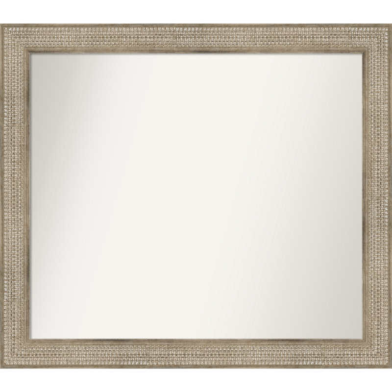 Jannice Solid Wood Wall Mirror, 37" x 42", Rectangle