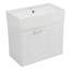 Meuble-lavabo mural de 21,8 po avec lavabo, armoire flottante murale, grand tiroir, tablette réglable, porte-papier hygiénique, système de fermeture en douceur, blanc-116234350