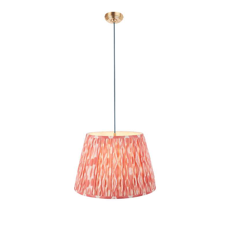 Parksdale 1 - Light Brushed Brass Pendant, Pink