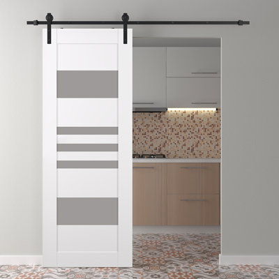 Panelled Wood Prefinished Barn Door