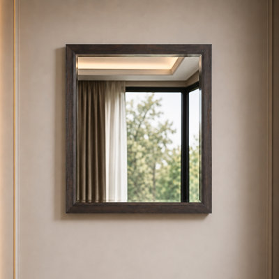 Adryan Wood Square Wall Mirror