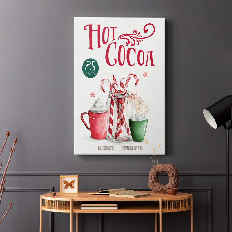 Cacao chaud - Cavas enveloppés de galerie, H 18 po x l 12 po