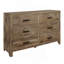 Commode de style rustique avec 6 tiroirs de rangement et meubles de chambre à coucher en bois