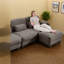Canapé d'angle modulaire à compression, chenille marron, canapé compact moderne pour la maison