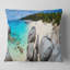 Coussin de l’eau océanique turquoise avec roches seascape-29459869-29459865