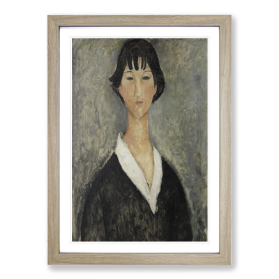 Portrait of a Girl Vol.4 by Amedeo Modigliani - Framed Print