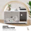 Henadz caché avec bloc-notes, porte de grange verrouillable et lumière de charge USB (L 31,5 po x l 19,69 po x H 19,69 po)-157261285