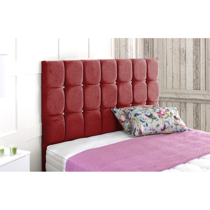 Higgenbotham Upholstered Headboard, Single (3'), Red