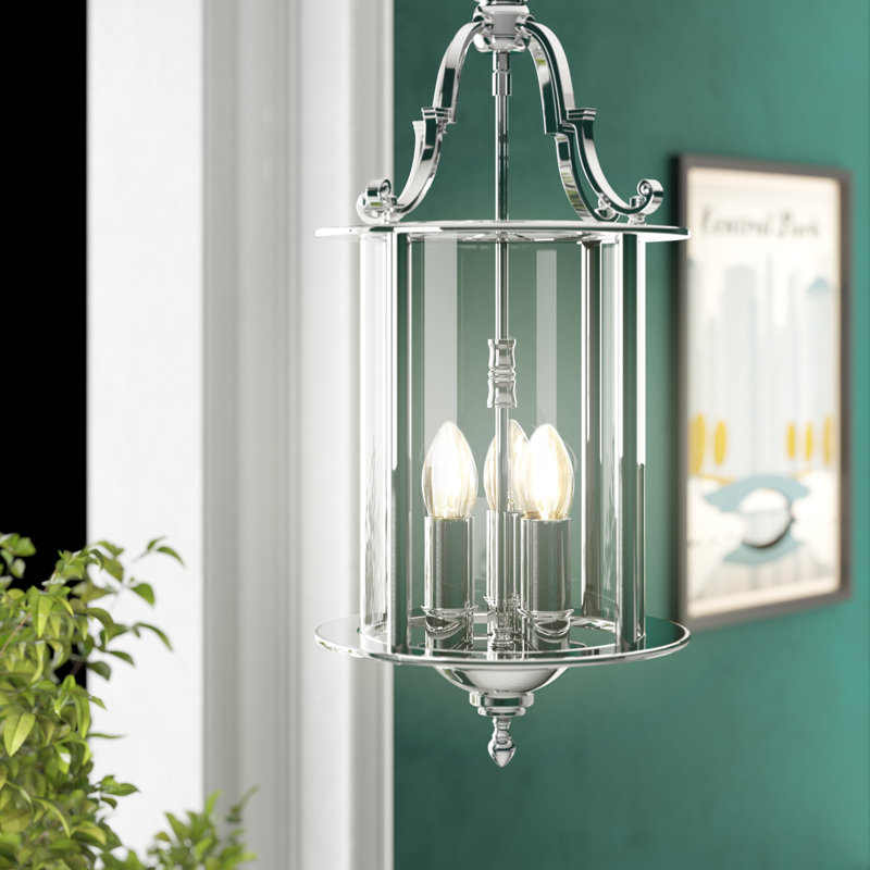Soissons 3 - Light Chrome Lantern Pendant