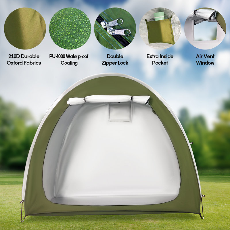 Abri pour vélo avec sac de transport, Vert
