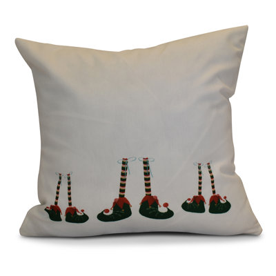 Jump for Joy Outdoor Reversible Throw Pillow