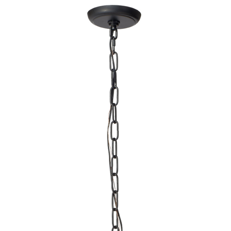 6 - Light Chandelier, Black