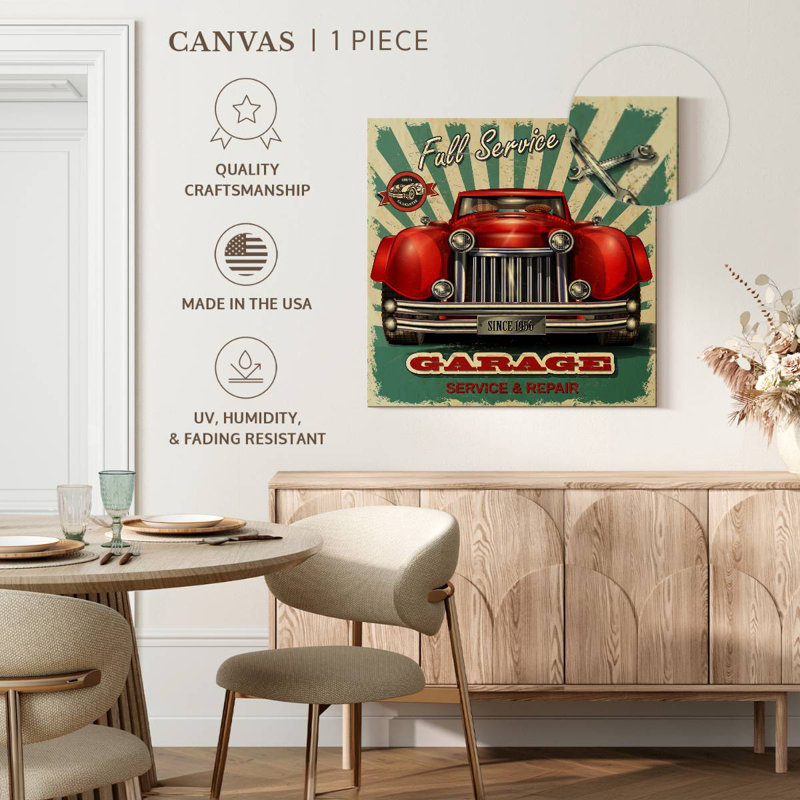 Khylige Vintage Car Garage Wall Sign