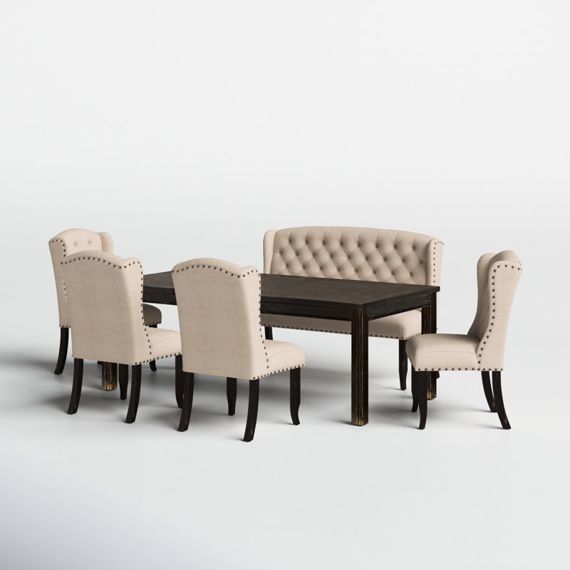 Adler Wood 6-Piece Dining Table Set
