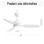 46 Inch New Design Ceiling Fan With Lights 3 ABS Blades 6-Speed DC Motor
