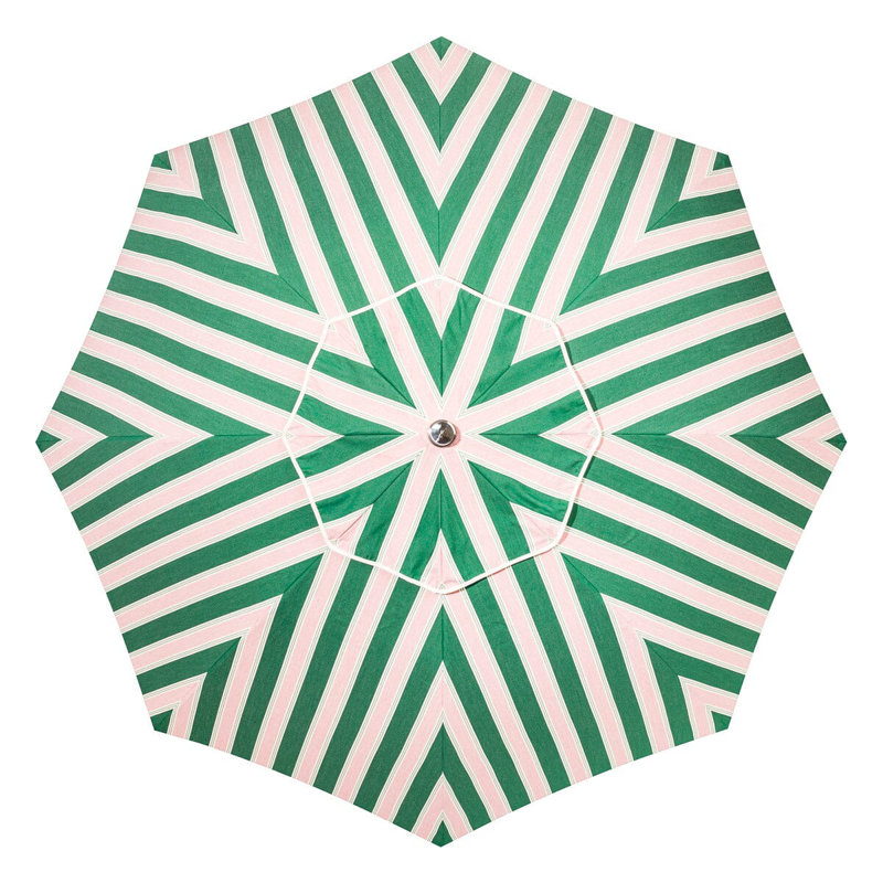 Patio 90'' W Umbrella, Pink/Green/White Striped