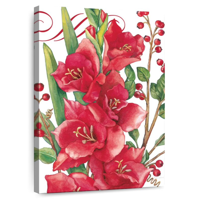 Harnek Flowers And Berries Gladiolas, 51" H x 34" W
