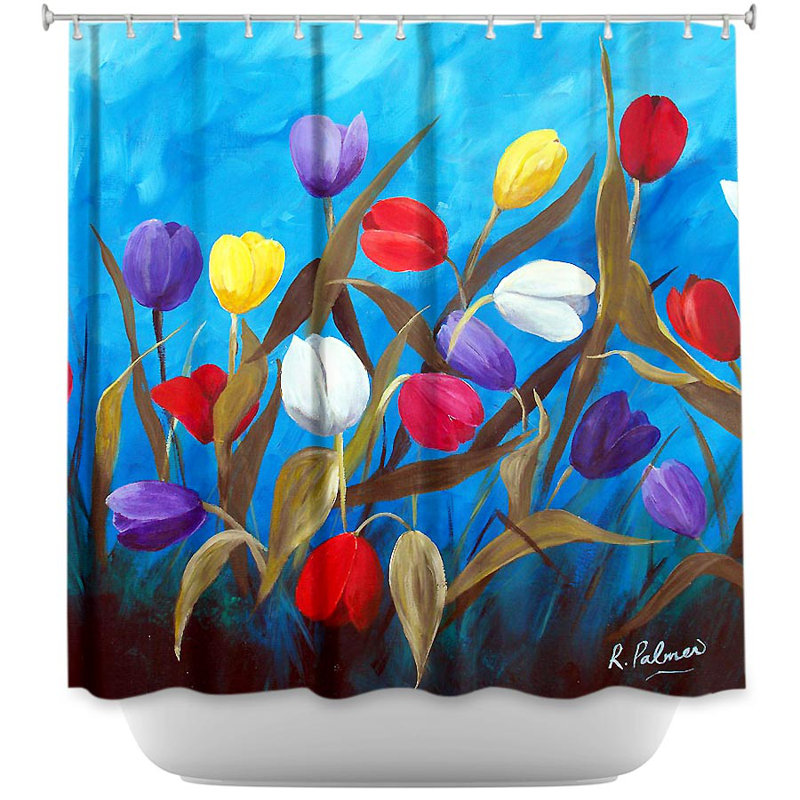 Rideau de douche simple tulip galore ii