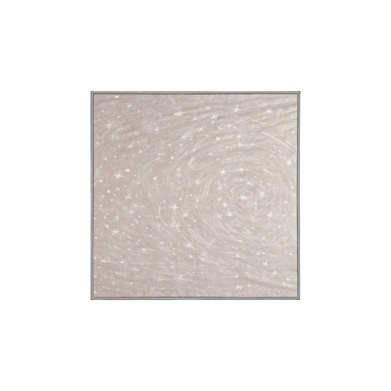 Machine Washable Gray Area Rug, Rectangle 4' x 6'