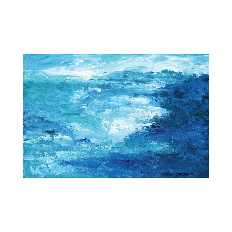 «Crashing Waves II» par Nan - reproduction d'art sur toile tendue, H 18 po x l 26 po x P 1,5 po