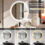 Miroir de salle de bain rond sans cadre à rétroéclairage à DEL-1402217638