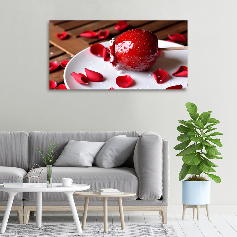 Apple On A Stick - No Frame Print on Canvas