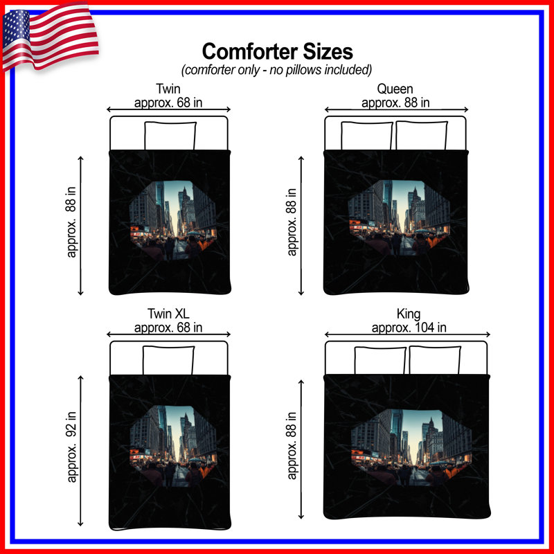 City Street View Comforter, King