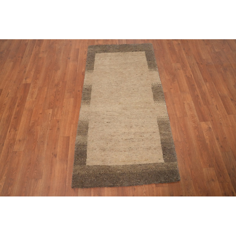 Handmade Wool Gabbeh Oriental Runner Rug 2x5