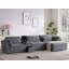 [VIDEO]124'' L-Shaped Sectional Sofa With Multi-Functional Storage Console-132758369