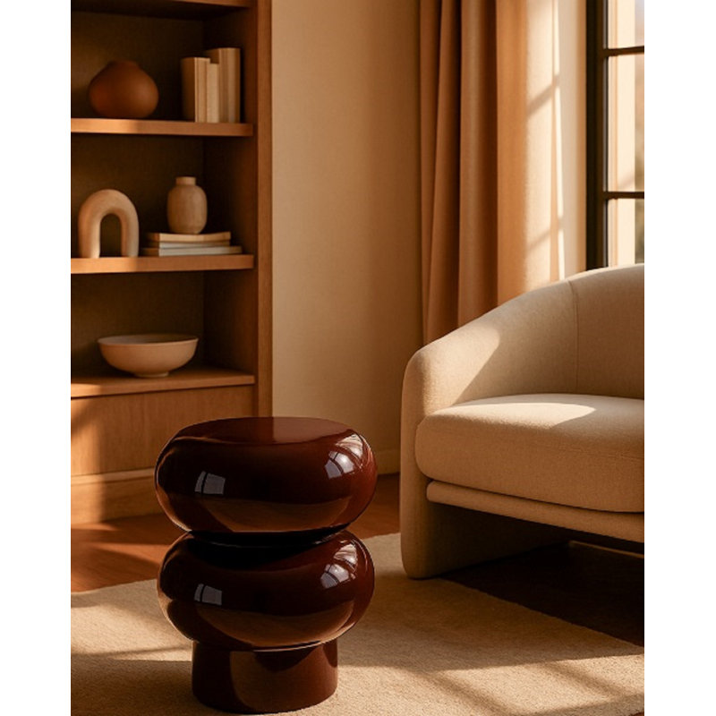 Round Iron Stool With Base
