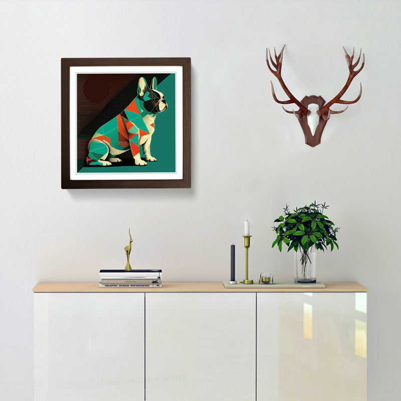 Single Picture Frame Print on Wood, Walnut