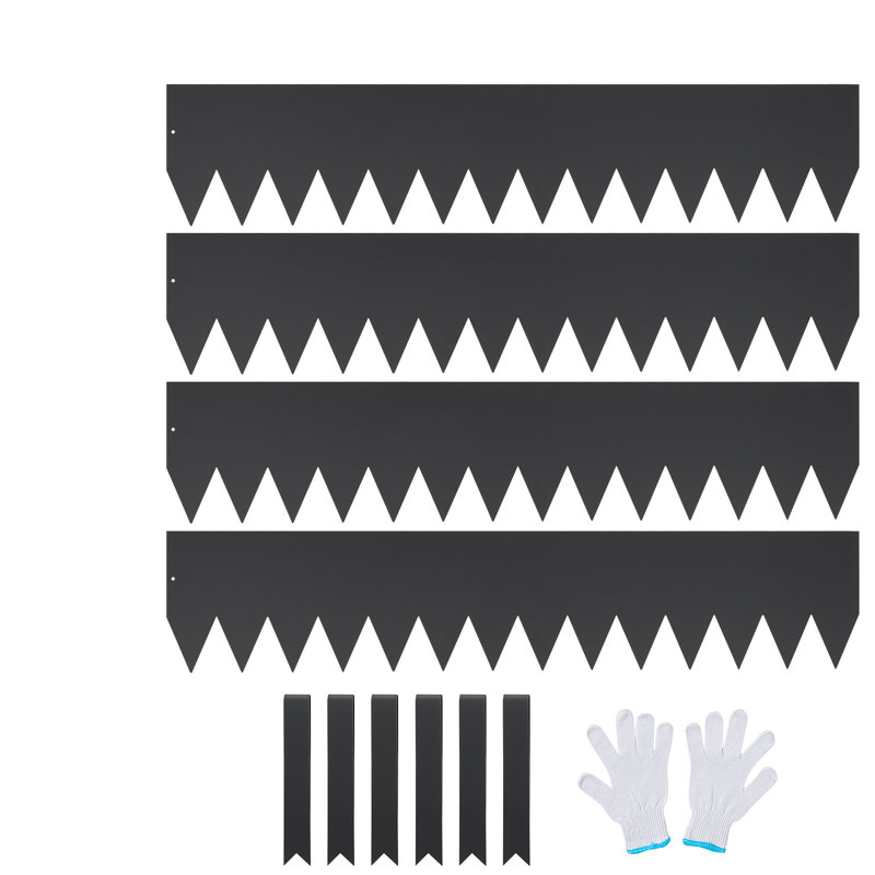 Black Galvanized Steel Hammer-in Landscape Edging Set