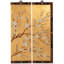 Décoration murale 4 pièces fleurs de cerisier H 36 po x l 12 po
