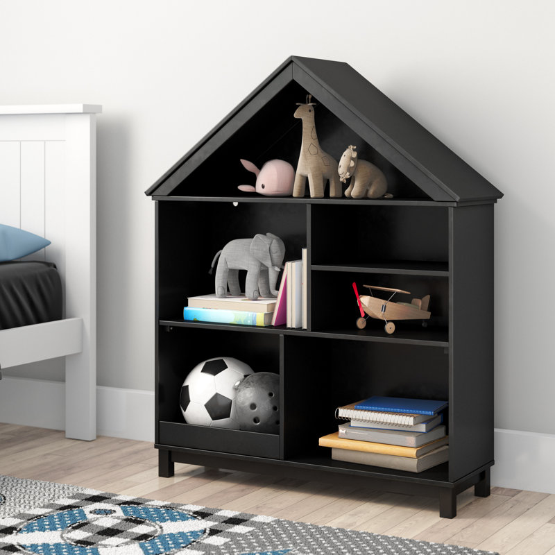 Krausgrill 114cm H x 93cm W Standard Bookcase, Black