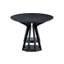 Ensemble de table de salle à manger moderne noir avec chaises, bois massif, grande cuisine