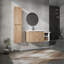 Meuble-lavabo mural 42 po avec lavabo et armoire latérale, portes à fermeture douce, armoire combinée 42 po-129865230