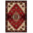 Strawbridge Red Beige Brown Moroccan Machine Printed Cotton Polyester Area Rug-1003689656
