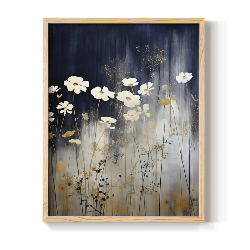 Reproduction encadrée FLORAL Series CECXCII - bois massif, H 15 po x l 12 po