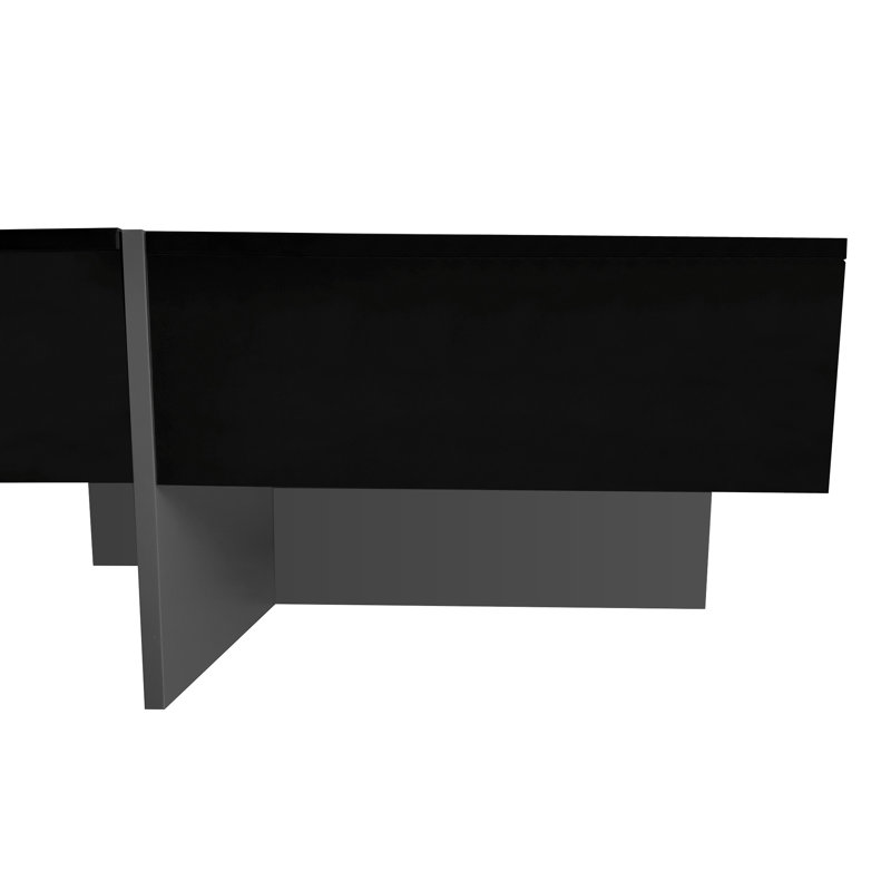 31.5"X 31.5", Unique Design Coffee Table With 4 Hidden Storage Compartments, Square Cocktail Table With Extendable Sliding Tabletop, UV High-Gloss Design Center Table
